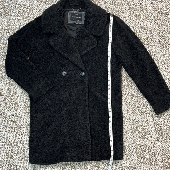 LUCKY BRAND TEDDY JACKET FAUX FUR DOUBLE BREASTED MID LENGTH SIZE XS - Picture 13 of 15